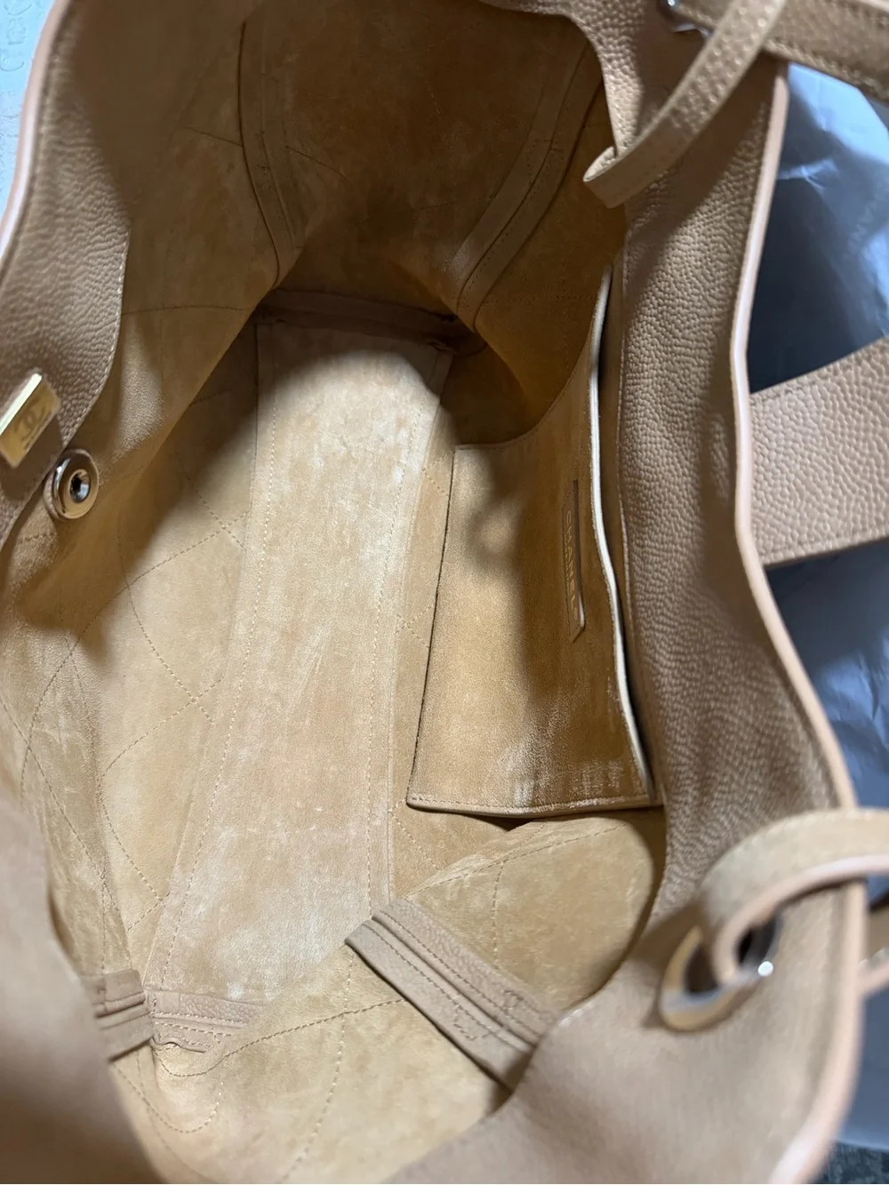 CHANEL Large Beige Shopping Tote